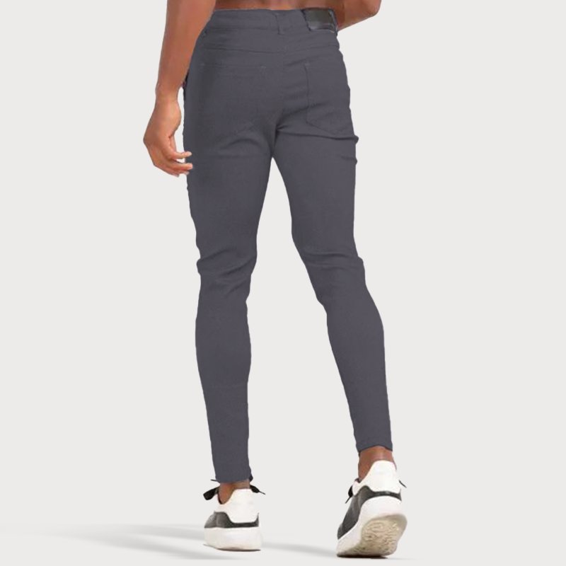 Stretch Men’s Trousers - Oliver-Cream-28-Nora Luxe