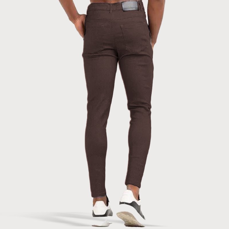 Stretch Men’s Trousers - Oliver-Cream-28-Nora Luxe