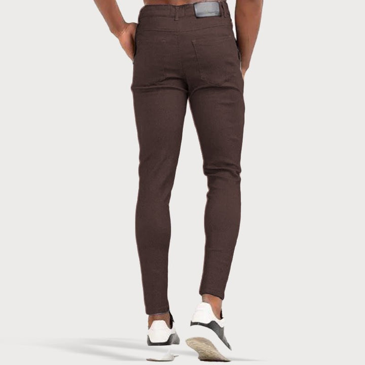 Stretch Men’s Trousers - Oliver-Cream-28-Nora Luxe
