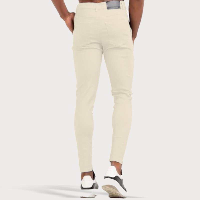 Stretch Men’s Trousers - Oliver-Cream-28-Nora Luxe