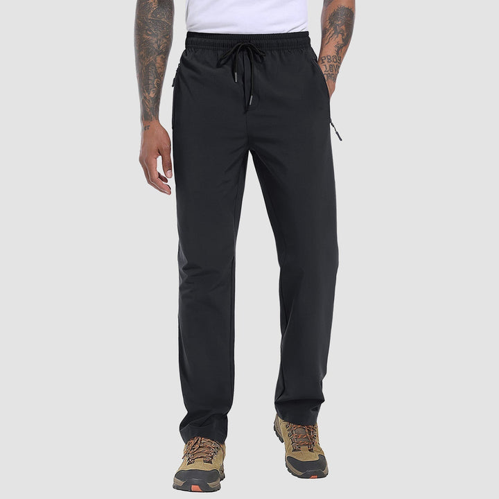Stretch & Quick-Drying Men's Outdoor Trousers - FlexiTrek-Black-S-Nora Luxe