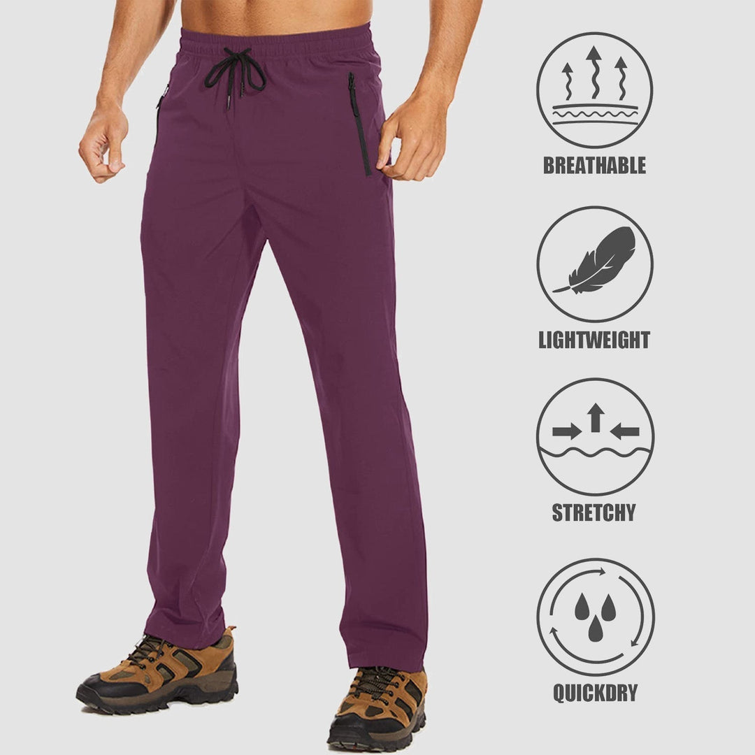 Stretch & Quick-Drying Men's Outdoor Trousers - FlexiTrek-Dark Gray-S-Nora Luxe