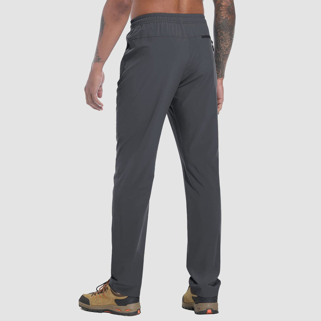 Stretch & Quick-Drying Men's Outdoor Trousers - FlexiTrek-Dark Gray-S-Nora Luxe