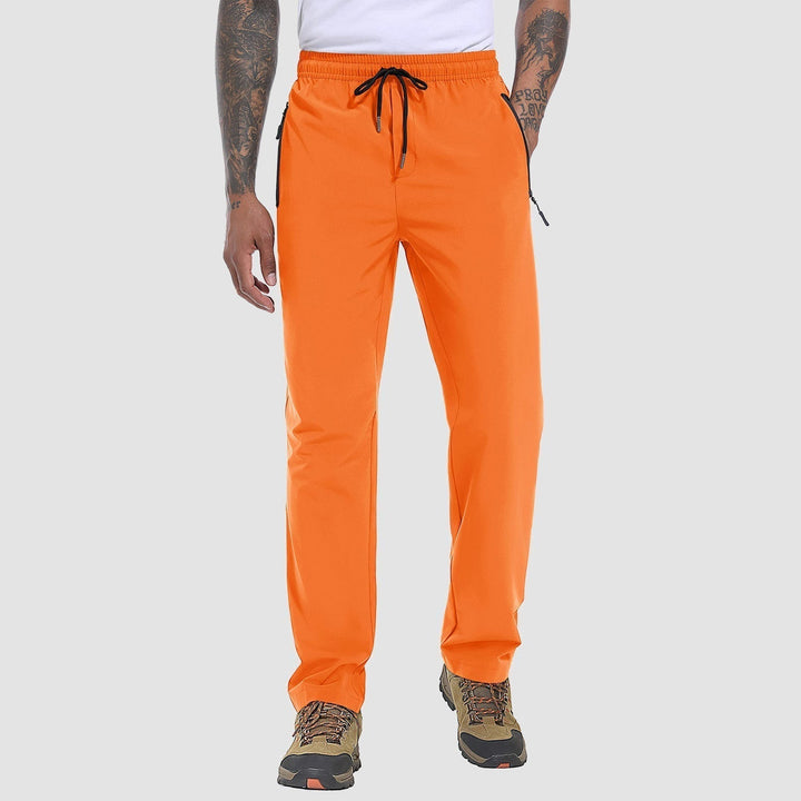 Stretch & Quick-Drying Men's Outdoor Trousers - FlexiTrek-Orange-S-Nora Luxe