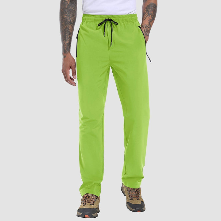 Stretch & Quick-Drying Men's Outdoor Trousers - FlexiTrek-Yellow-Green-S-Nora Luxe