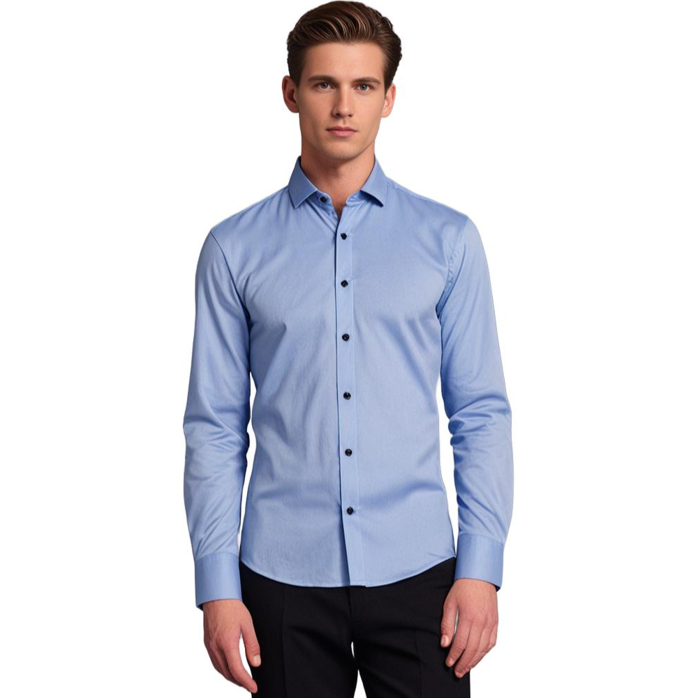 Stretch Shirt for Men - Luca-Bordeaux red-S-Nora Luxe