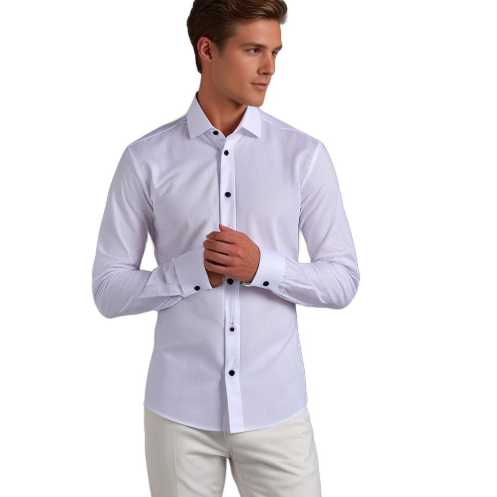 Stretch Shirt for Men - Luca-Bordeaux red-S-Nora Luxe