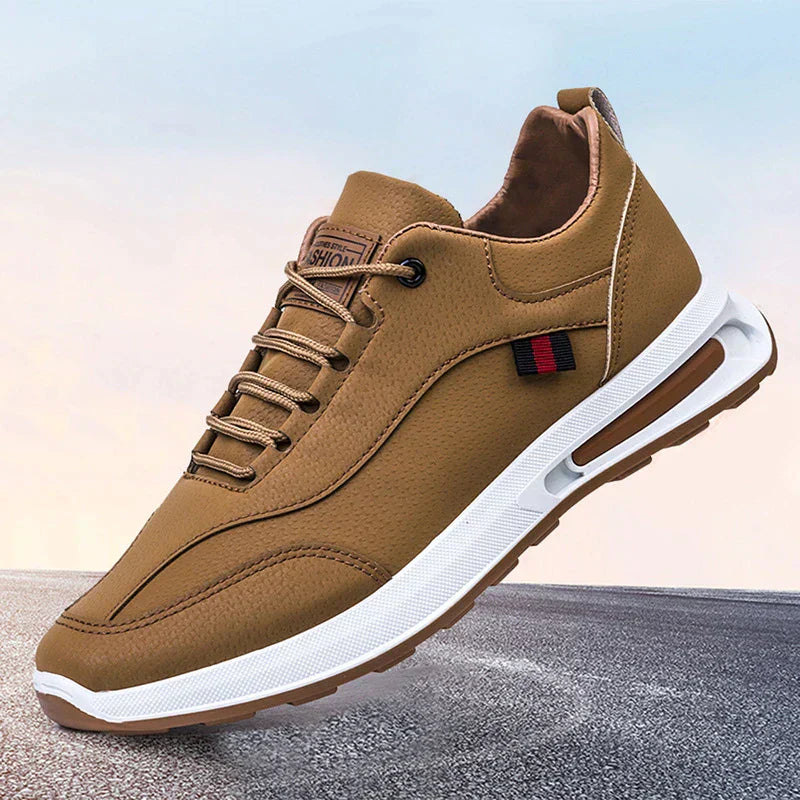 StridePro Comfort | Casual Orthopaedic Men's Trainer-Khaki-7-Nora Luxe