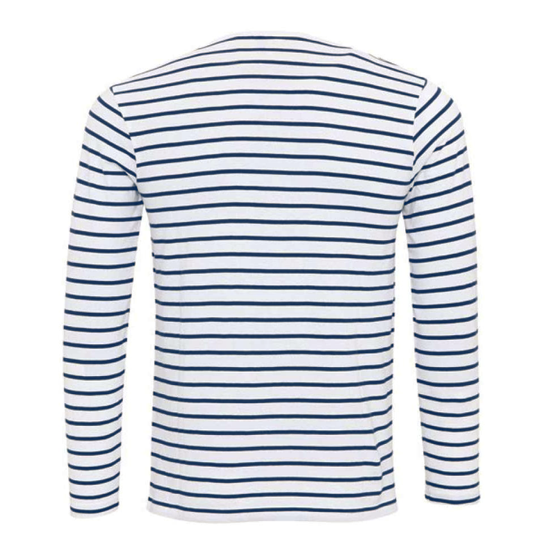 Striped Henley Shirt with Long Sleeves – Ewan-S-State of Style