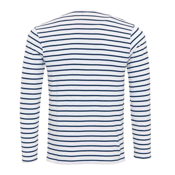 Striped Henley Shirt with Long Sleeves – Ewan-S-State of Style