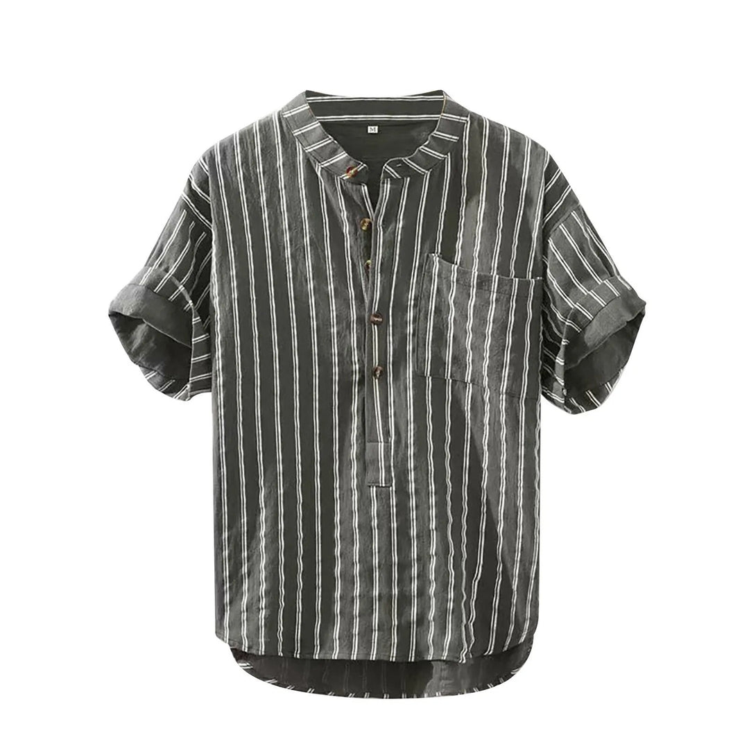 Striped Men's Summer Shirt – Jesse-Green-S-State of Style
