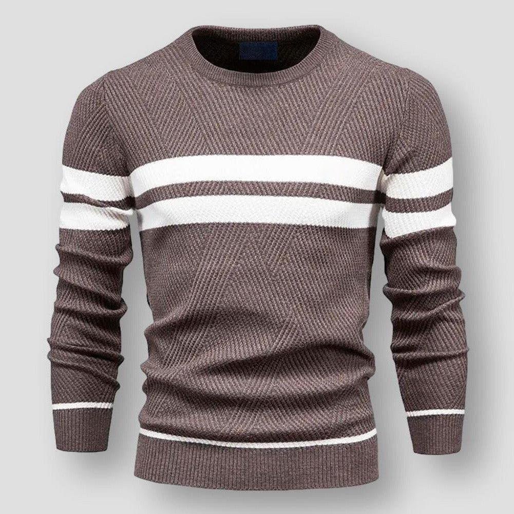 Striped Men's Sweater - Sebastian-Bruin-S-Nora Luxe