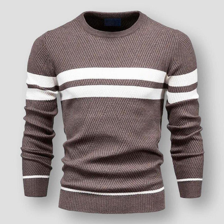 Striped Men's Sweater - Sebastian-Bruin-S-Nora Luxe