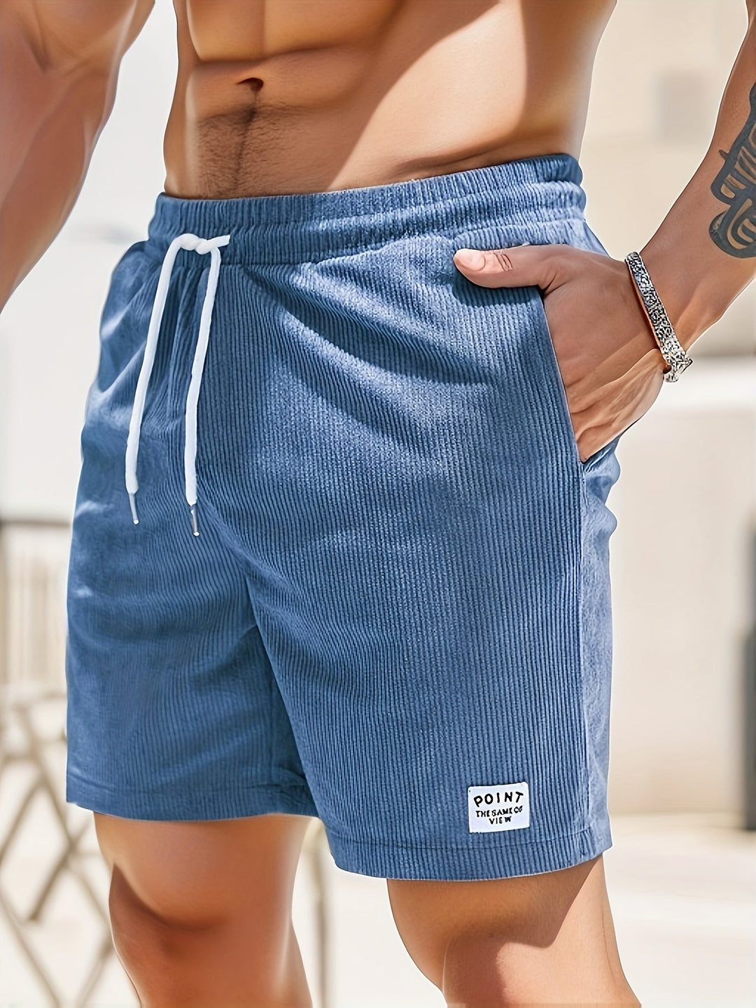 Striped Shorts for Men – Luca-Blue-S-Nora Luxe
