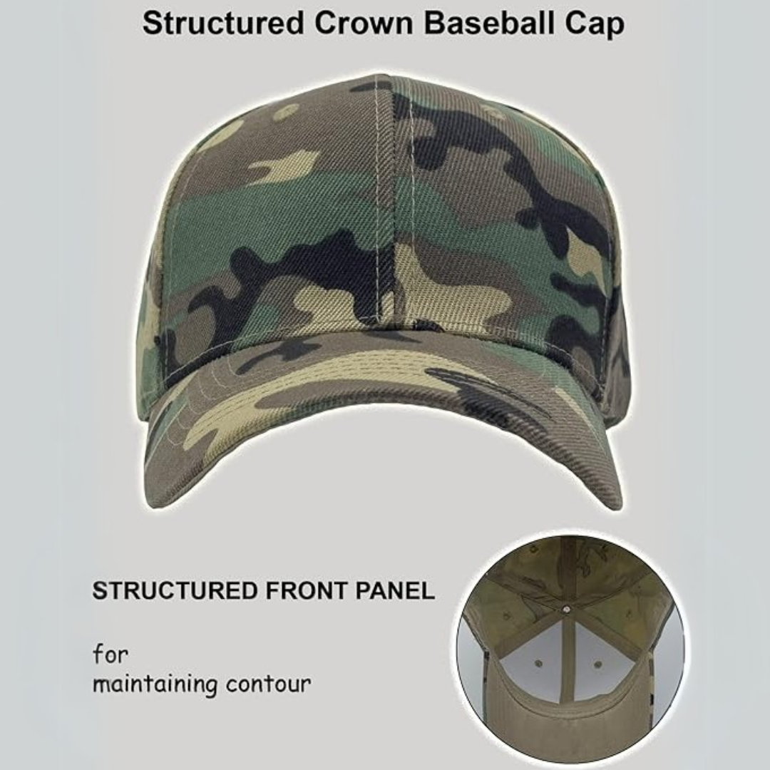Structured Adjustable Baseball Cap - Alex-Camo-boots-Nora Luxe