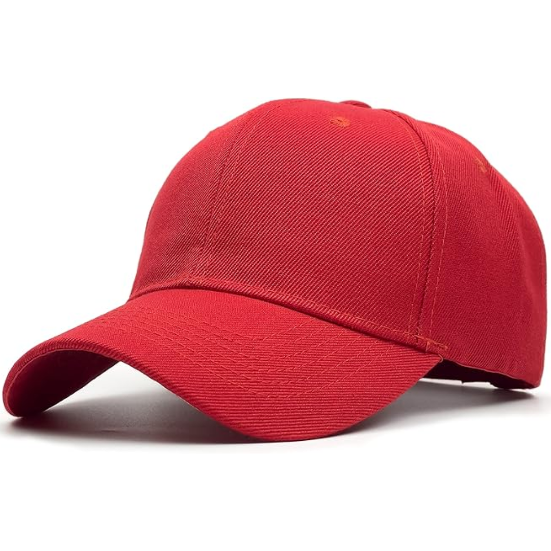 Structured Adjustable Baseball Cap - Alex-Red-Nora Luxe