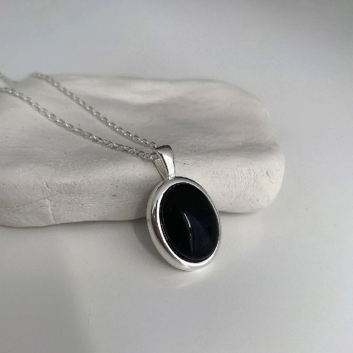 Stunning Black Opal Necklace-Nora Luxe