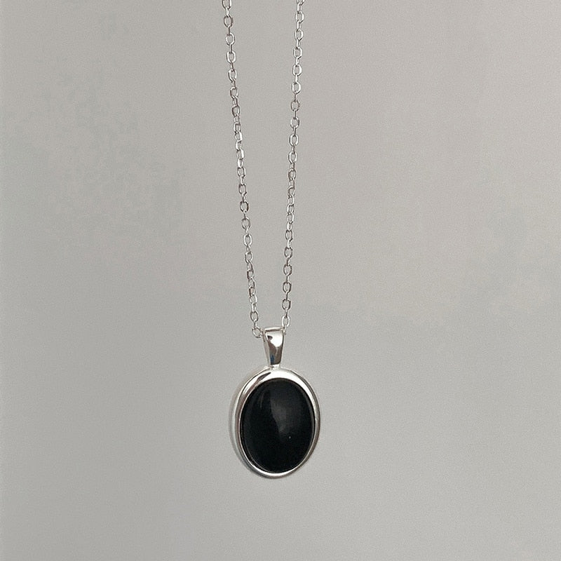 Stunning Black Opal Necklace-Nora Luxe