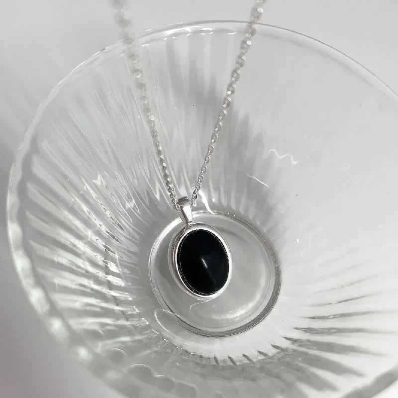 Stunning Black Opal Necklace-Nora Luxe