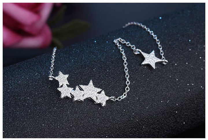 Stunning Silver Star Necklace-Nora Luxe