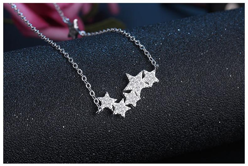 Stunning Silver Star Necklace-Nora Luxe