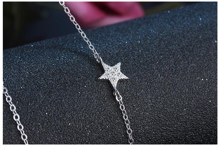 Stunning Silver Star Necklace-Nora Luxe