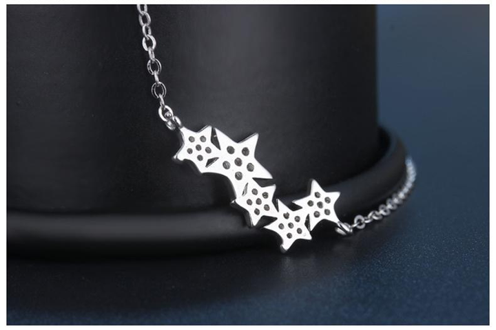 Stunning Silver Star Necklace-Nora Luxe