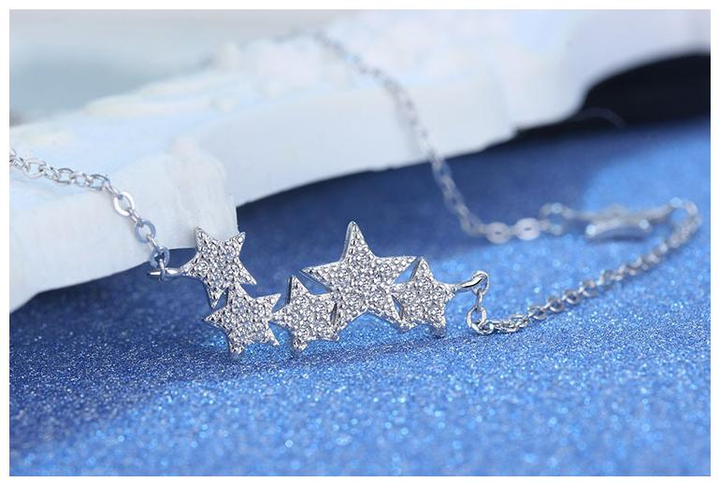 Stunning Silver Star Necklace-Nora Luxe