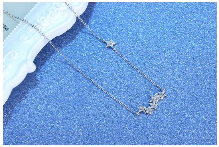 Stunning Silver Star Necklace-Nora Luxe