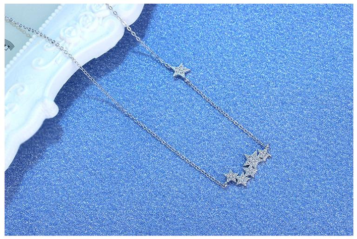 Stunning Silver Star Necklace-Nora Luxe