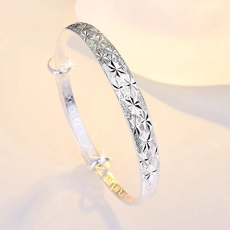 Stunning Star-Shaped Silver Bracelet-Nora Luxe