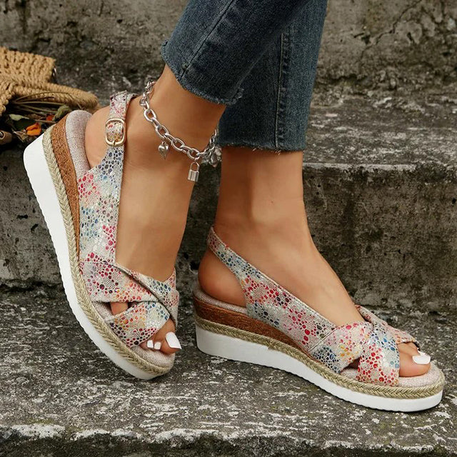 Sturdy Ladies Platform Sandals – Romy-Multicoloured-35-State of Style