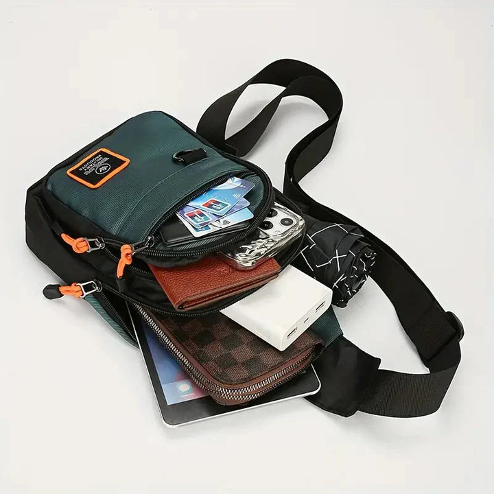 Sturdy Men's Shoulder Bag - UrbanTrail-Blue-Nora Luxe