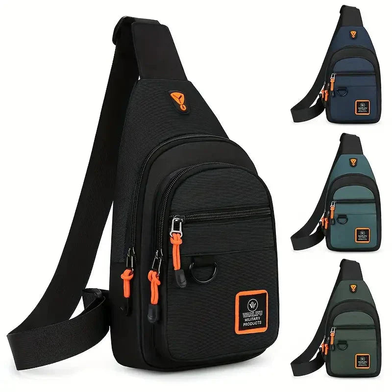Sturdy Men's Shoulder Bag - UrbanTrail-Blue-Nora Luxe