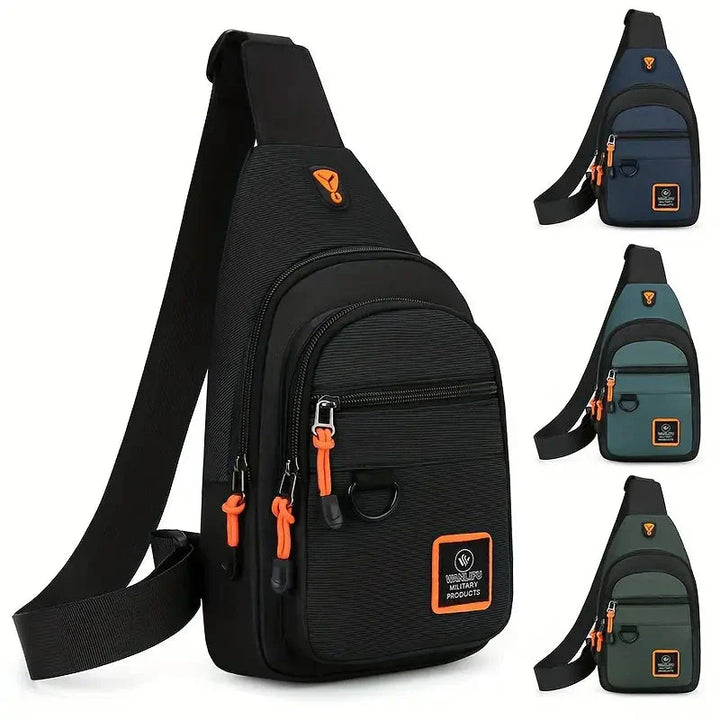 Sturdy Men's Shoulder Bag - UrbanTrail-Blue-Nora Luxe