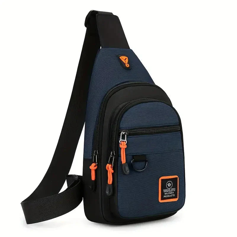 Sturdy Men's Shoulder Bag - UrbanTrail-Blue-Nora Luxe