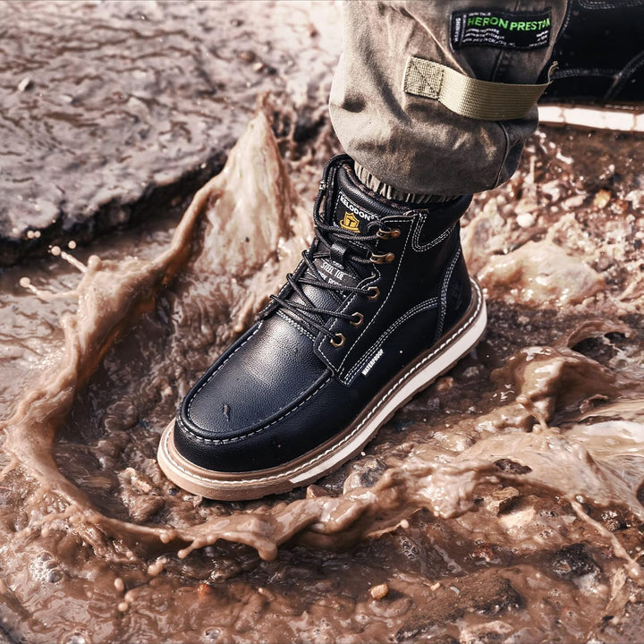 Sturdy Waterproof Work Boots for Men - Timothy-Black-6.5-Nora Luxe