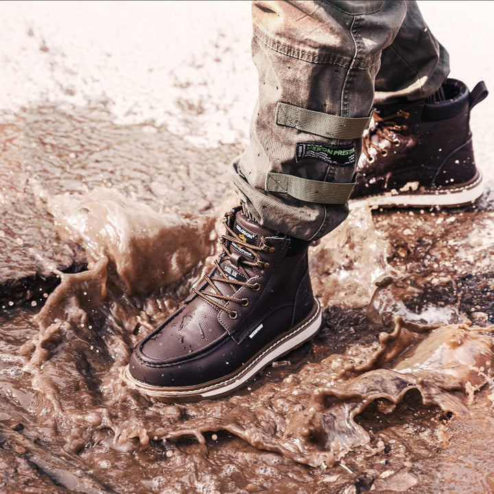 Sturdy Waterproof Work Boots for Men - Timothy-Black-6.5-Nora Luxe