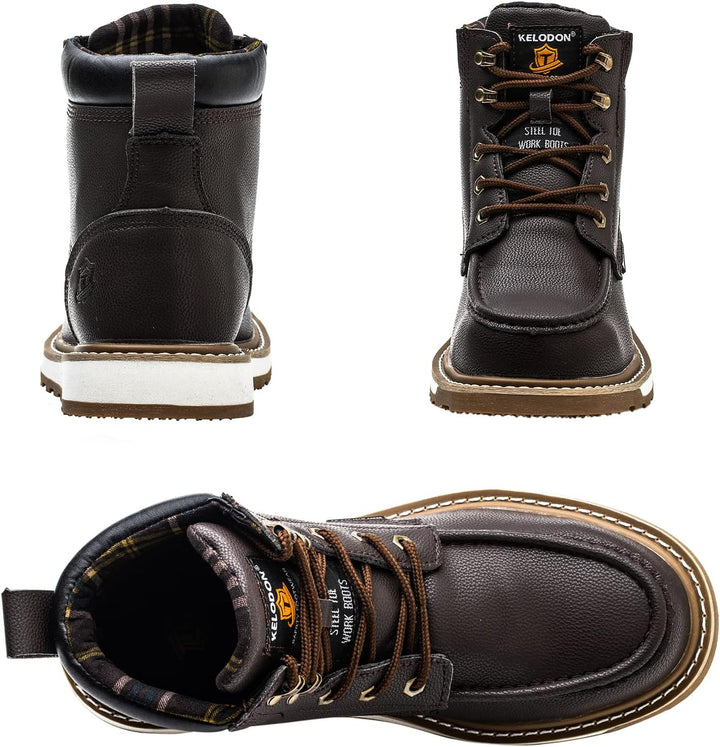 Sturdy Waterproof Work Boots for Men - Timothy-Black-6.5-Nora Luxe