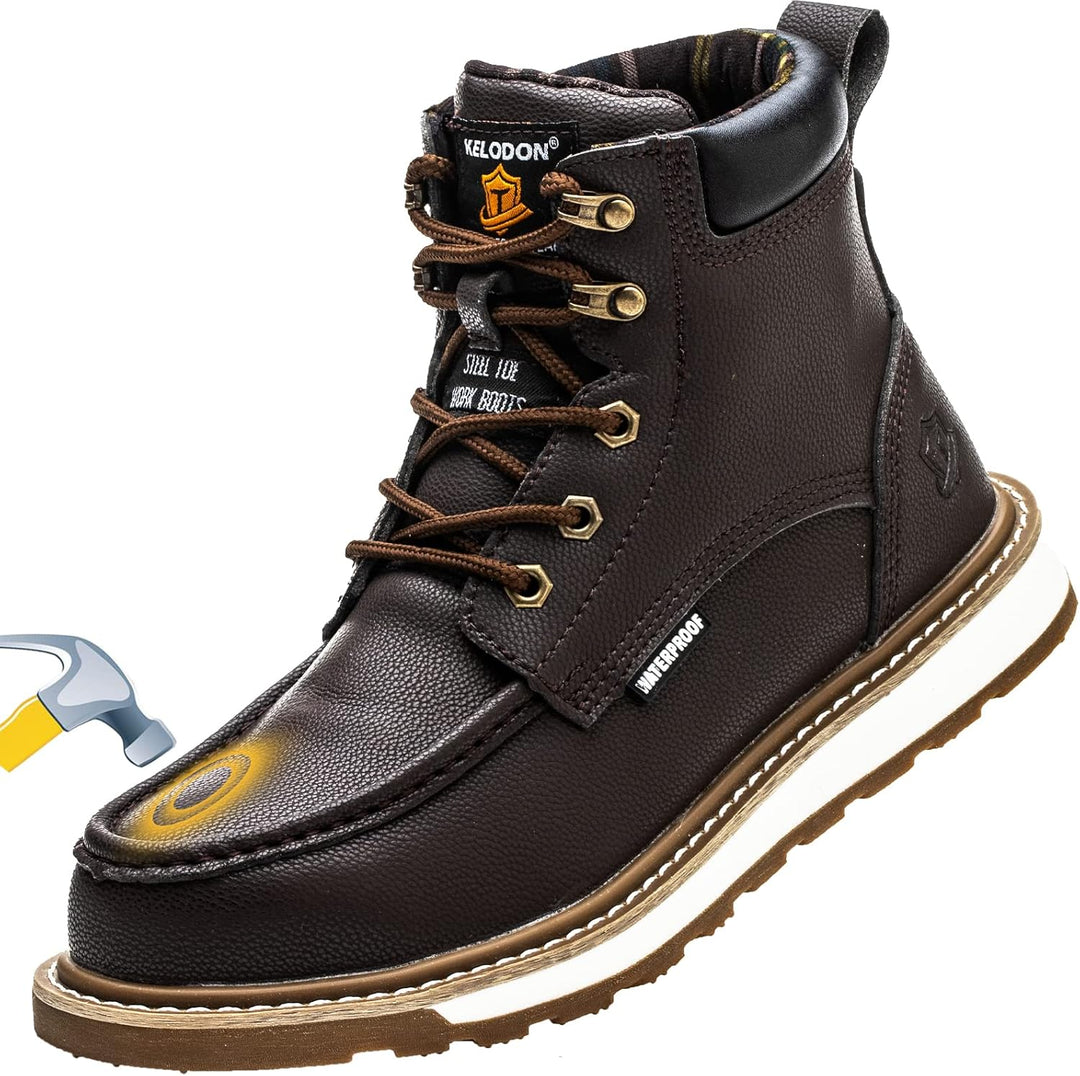 Sturdy Waterproof Work Boots for Men - Timothy-Brown-6.5-Nora Luxe