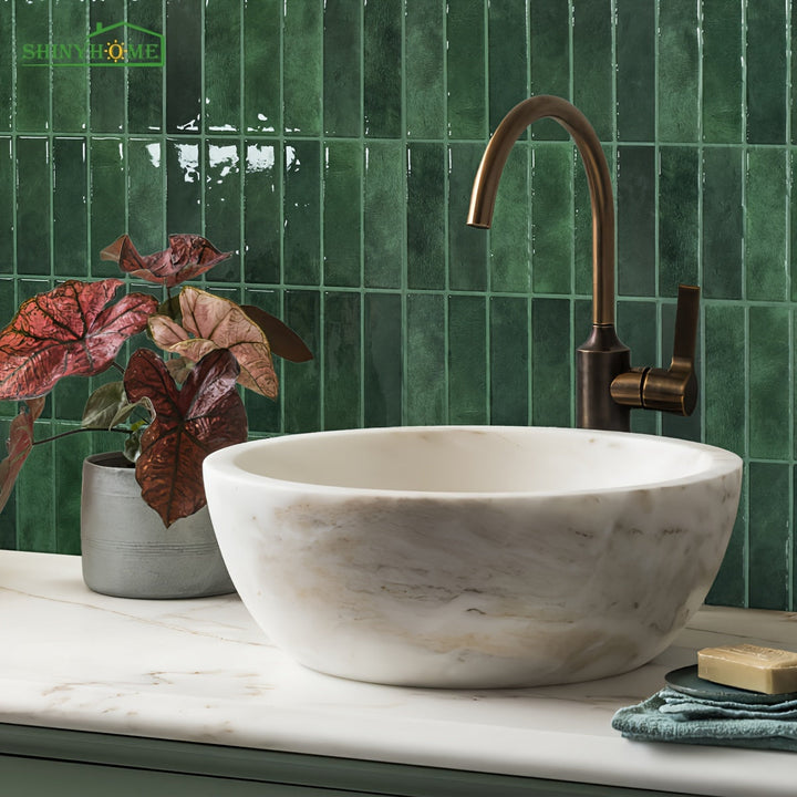 Style Tiles | Waterproof Self-Adhesive Tile Stickers for Wall Decoration-10-Green-Nora Luxe