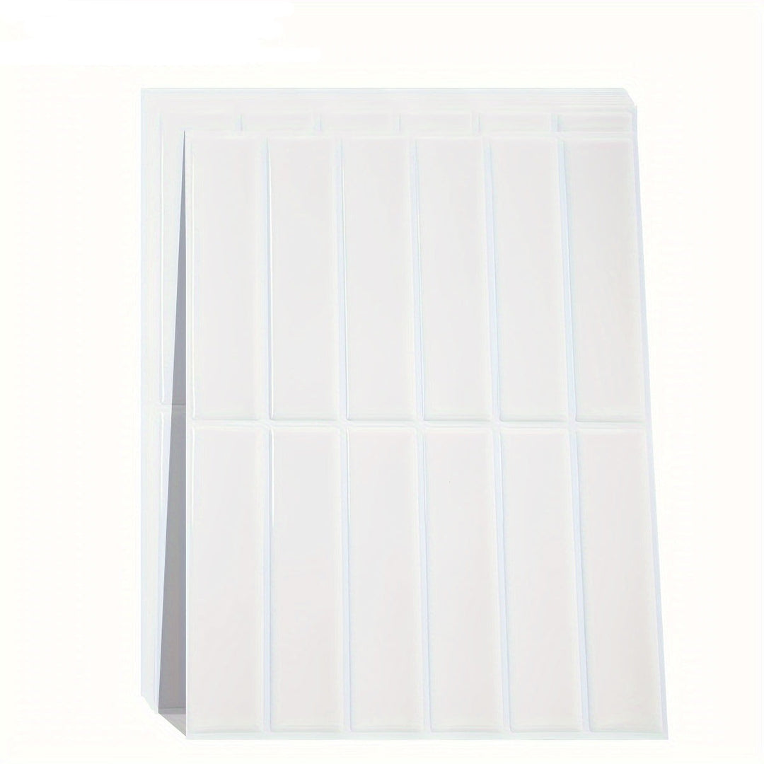 Style Tiles | Waterproof Self-Adhesive Tile Stickers for Wall Decoration-10-White-Nora Luxe