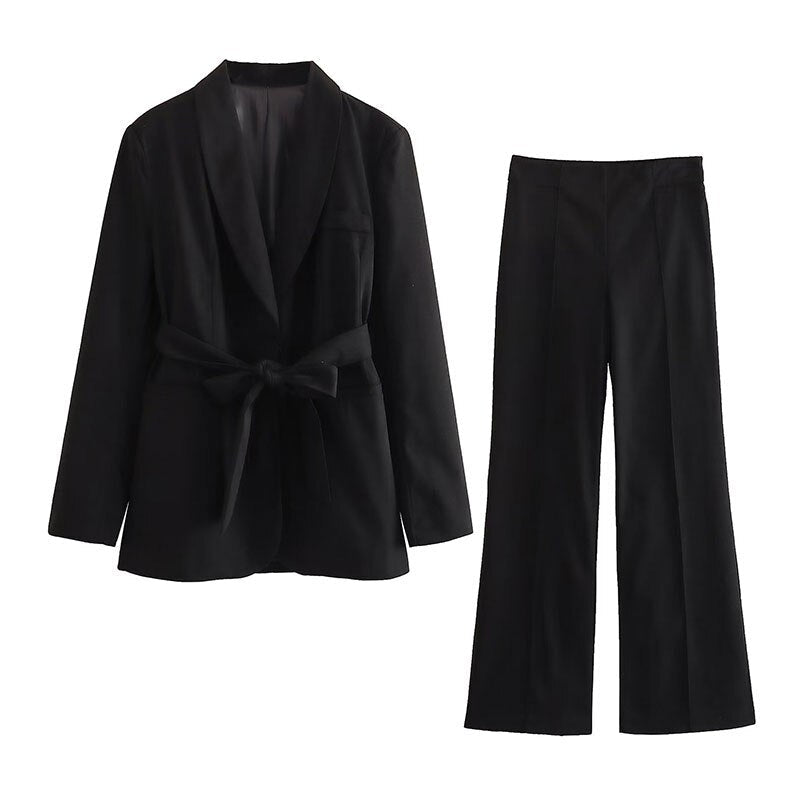 Stylish 2-Piece Women's Suit - Lena-Black-XS-Nora Luxe