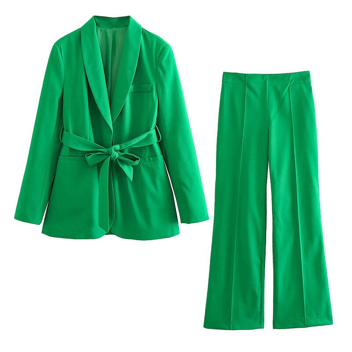 Stylish 2-Piece Women's Suit - Lena-Green-XS-Nora Luxe