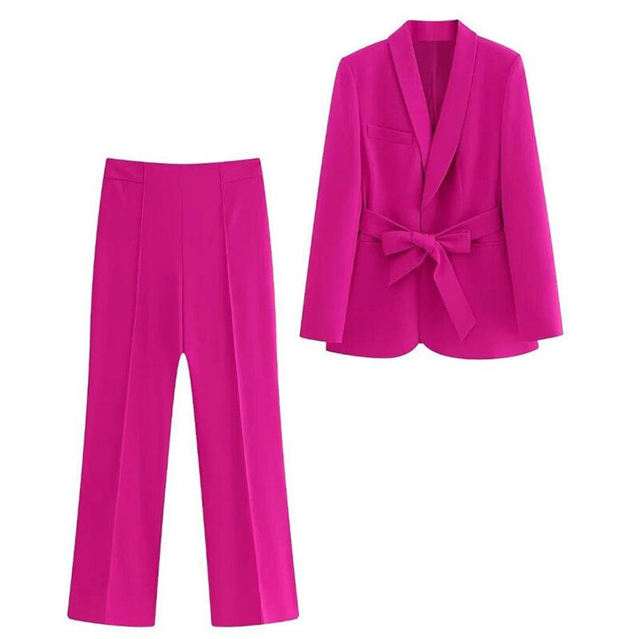 Stylish 2-Piece Women's Suit - Lena-Pink-XS-Nora Luxe