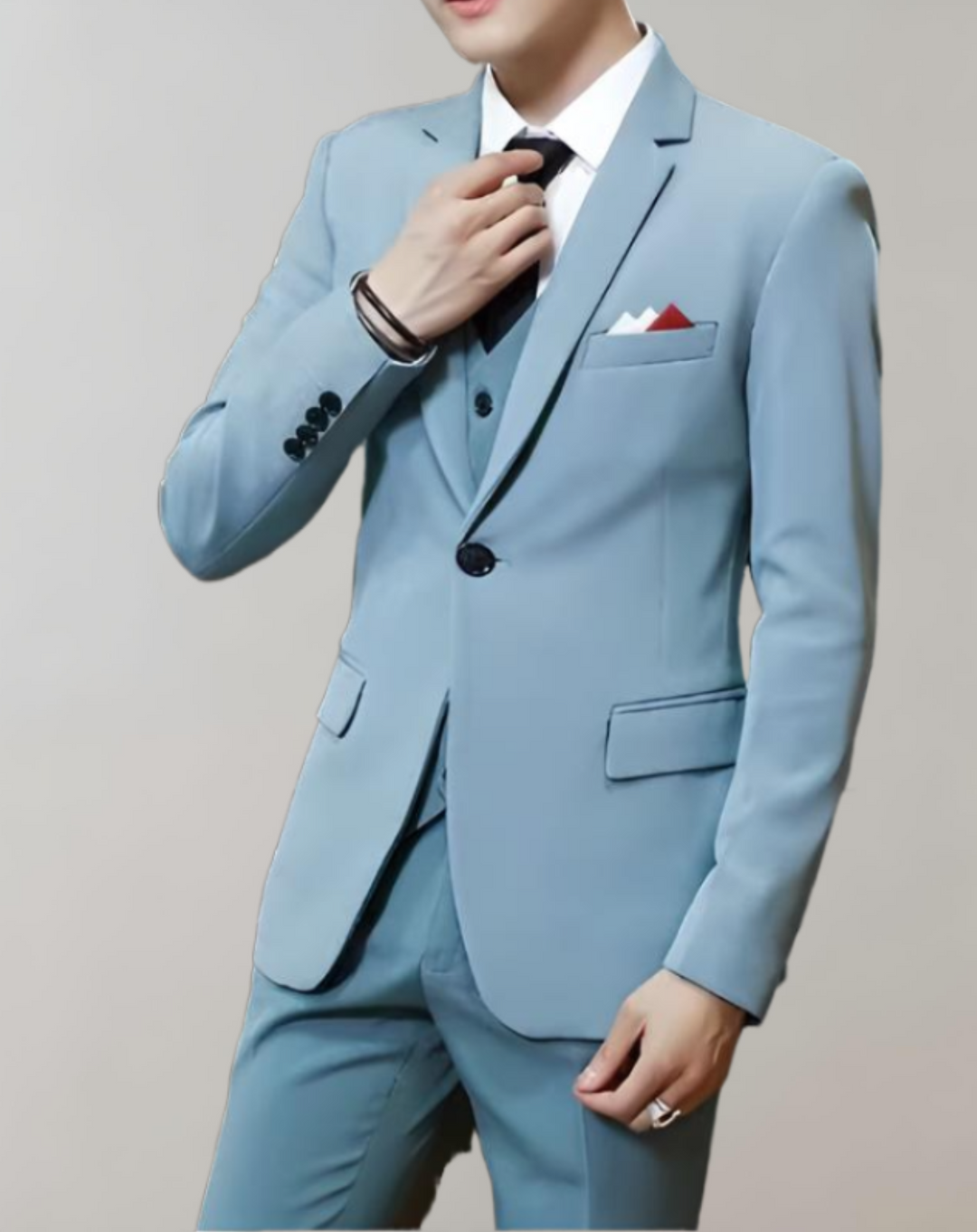 Stylish 3-Piece Men's Suit - Tobias-Black-S-Nora Luxe