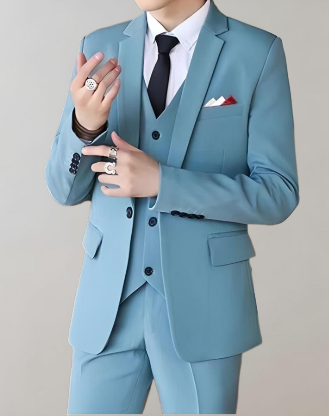 Stylish 3-Piece Men's Suit - Tobias-Light Blue-S-Nora Luxe