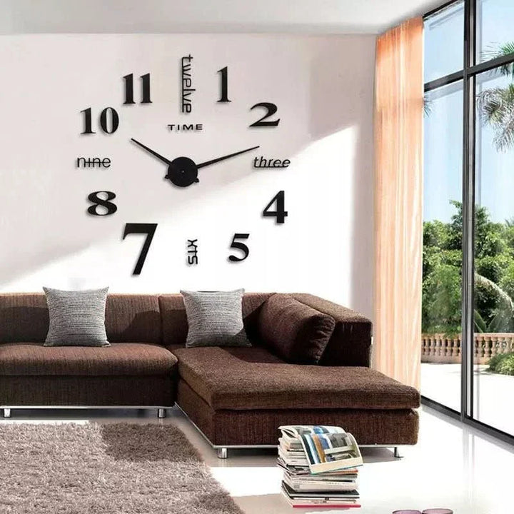 Stylish 3D Wall Clock - TimeFlow-Variant 3-Small (15.75 in)-Nora Luxe