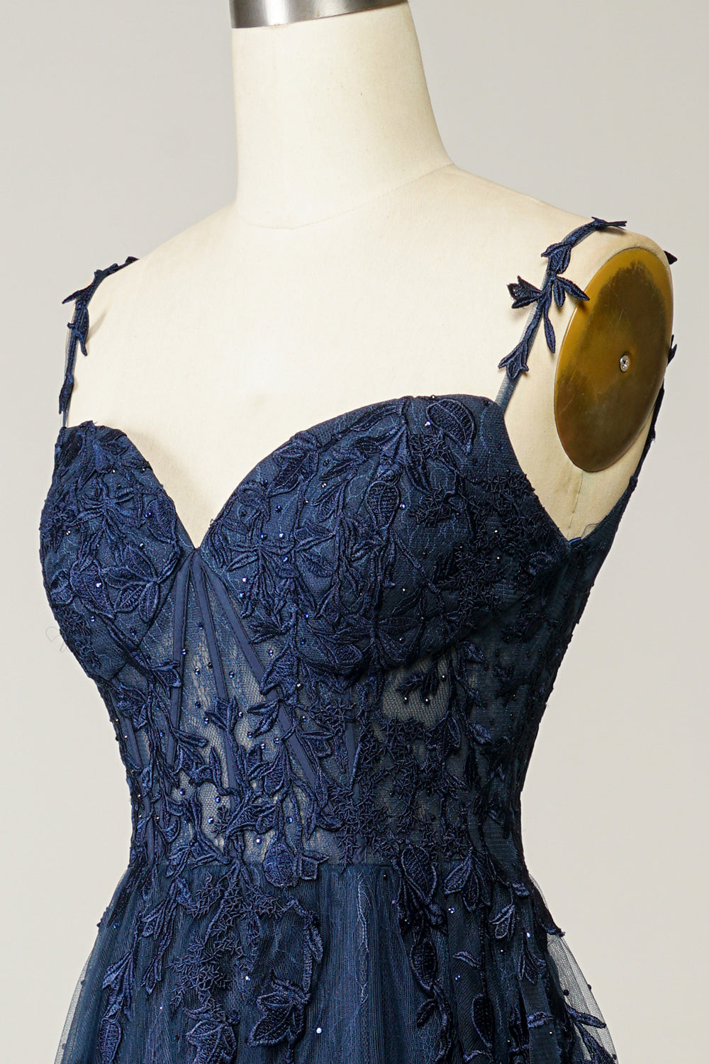 Stylish A-Line Ball Gown - Sophie-Dark blue-0-Nora Luxe