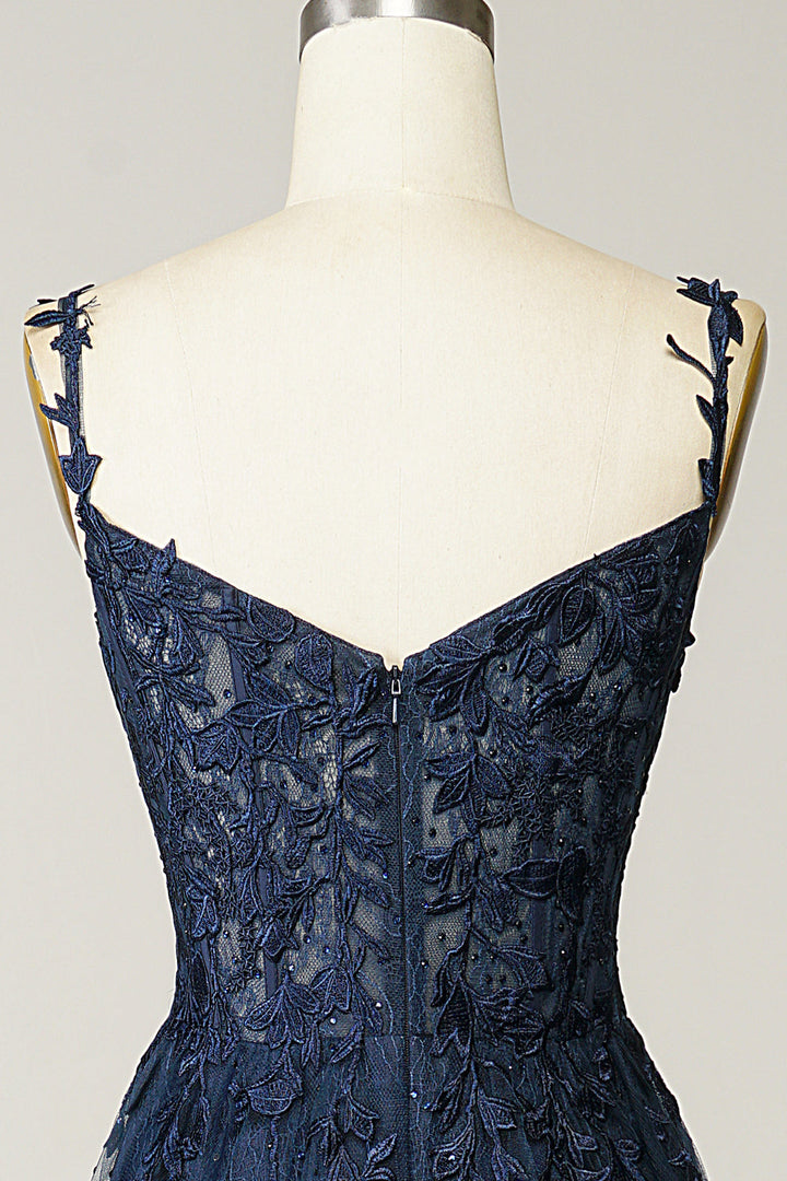 Stylish A-Line Ball Gown - Sophie-Dark blue-0-Nora Luxe
